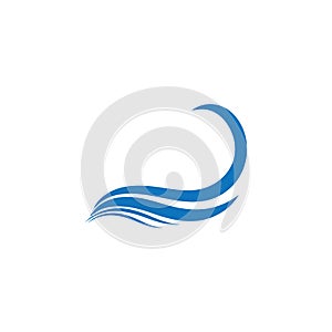 Water Wave symbol and icon Logo Template vector