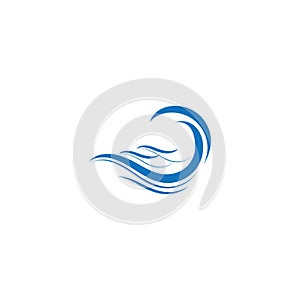 Water Wave symbol and icon Logo Template vector