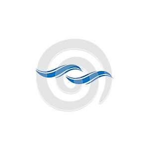 Water Wave symbol and icon Logo Template vector