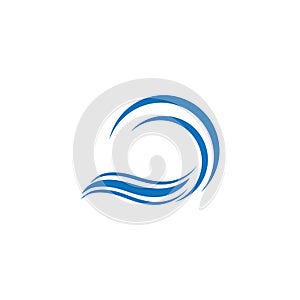 Water Wave symbol and icon Logo Template vector