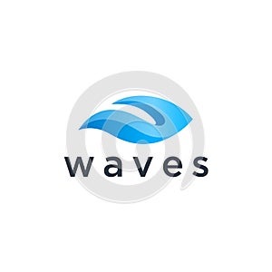 Water wave symbol and icon Logo Template vector illustration. sea ocean flow blue download