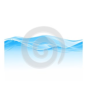 Water wave transparent surface, looped seamless illustration