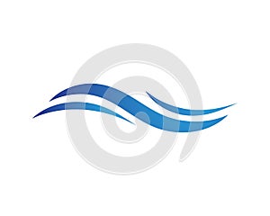 Water wave vector illustration design logo