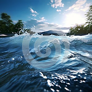 water waves in a calm and peaceful setting k uhd very detaile
