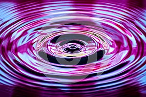 Water waves caused by water droplets