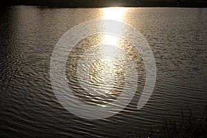 The water waves effects of lake