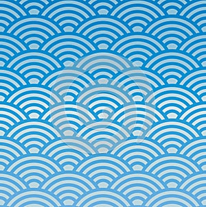 Water waves geometric seamless repetitive vector pattern texture