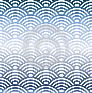 Water waves geometric seamless repetitive vector pattern texture