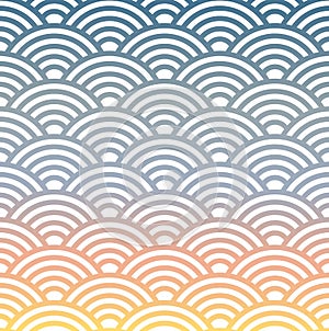 Water waves geometric seamless repetitive vector pattern texture