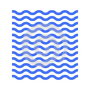 Water or waves icon. Blue wavy lines. Vector illustration