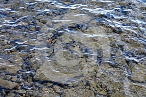 Water waves in the mountai lake