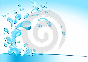 Water waves and splashes photo