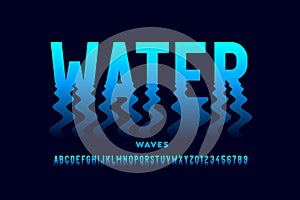 Water waves style font