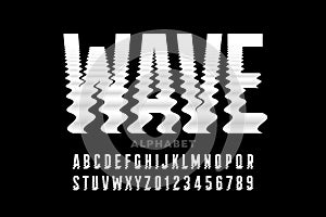 Water waves style font design
