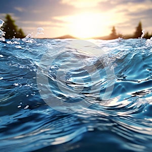 water waves in a whimsical and light hearted design k uhd ver photo