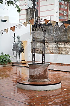 Water well at the archaeological museum in Corrientes, Argentina