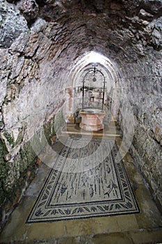 Water well at the Church of the Visitation in Ein Karem, Israel