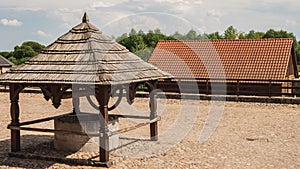 Water well in the courtyard in Tykocin, Poland