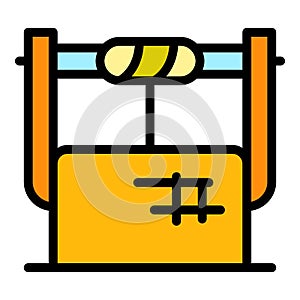 Water well icon color outline vector