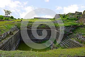 Water well of Malhargad fort, Sonori fort, Pune