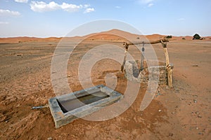 Water well in Sahara Desert, Morocco