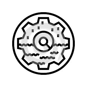 water well testing hydrogeologist line icon vector illustration