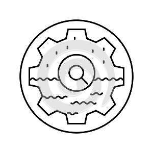 water well testing hydrogeologist line icon vector illustration