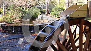Water wheel of Grist Mill in Stone Mountain Park, USA