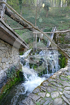 Water wheel powers 19th century light industry