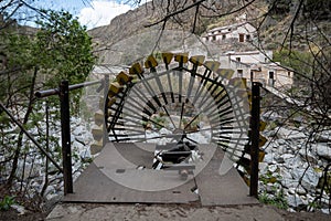 Water wheel in Pueblo Escondido on Cerro Ãspero