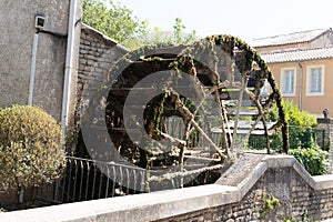 Water Wheels ancient in L`Isle-sur-la-Sorgue Provence France