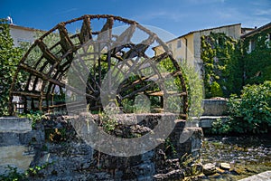 Water wheels in Provence, France