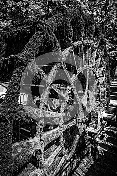 Water wheels in Provence, France