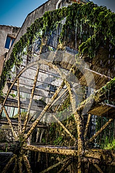 Water wheels in Provence, France