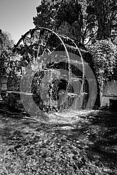 Water wheels in Provence, France