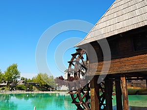 Water wooden Wheel - motion blur on wheel