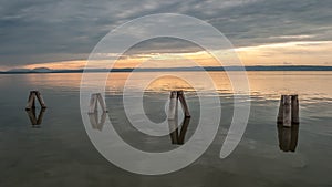 Waterbreak in neusiedl lake