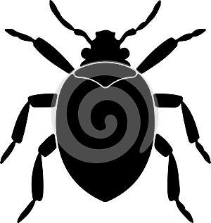 waterbug Black Silhouette Generative Ai