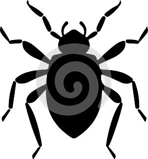 waterbug Black Silhouette Generative Ai