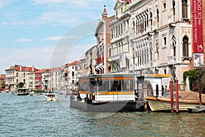Waterbus stop Ca'D'Oro in Venice, Italy