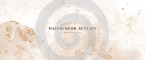 Watercolor abstract art background autumn collection