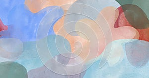 Watercolor abstract background with painted forms