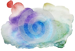 Watercolor abstract background. Watercolor colorful texture.