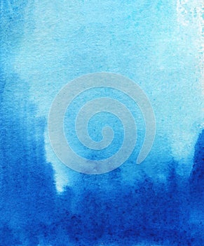 Watercolor abstract blue background