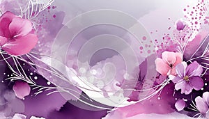 Watercolor abstract design for background of wedding or buzzy social media banner generative AI