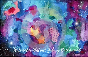 Watercolor abstract Galaxy background