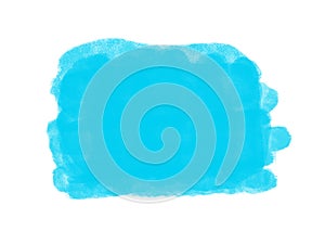 Watercolor abstract pained with light-blue color background.
