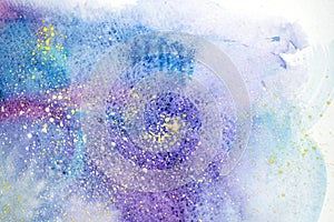 Watercolor abstract painting. Water color drawing. Watercolour blots texture background.