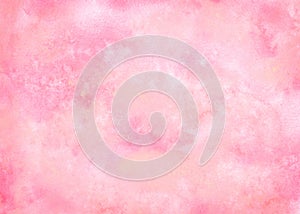 Watercolor abstract pink red background with paper texture