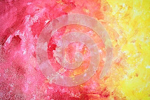 Watercolor abstract red yellow background